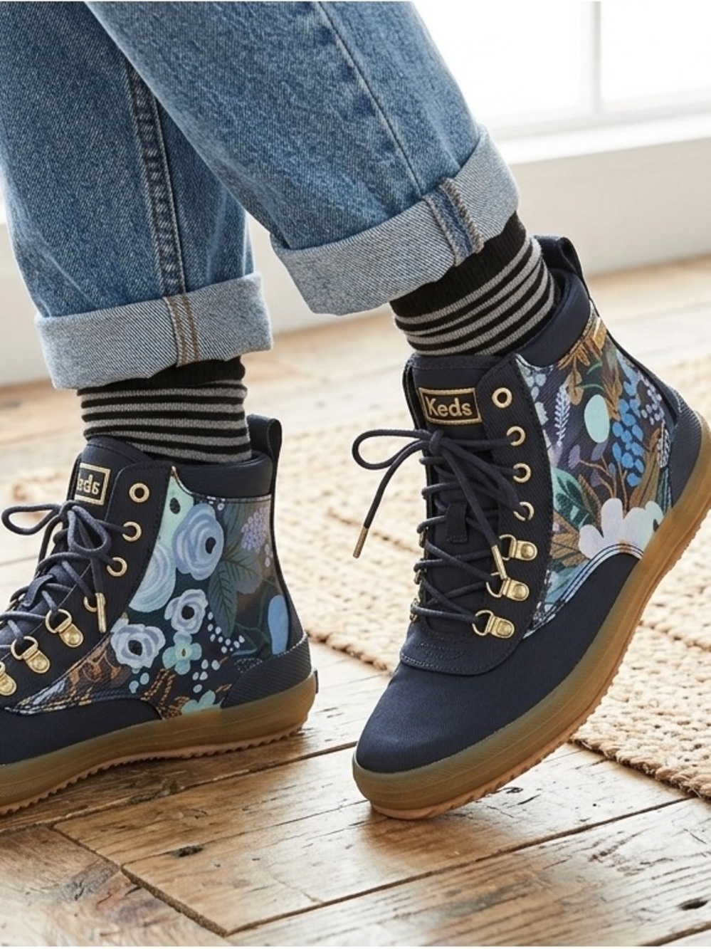 Keds x Rifle Paper Co. Floral Scout Boots – Women's Size 7